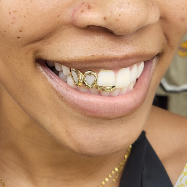 Bar with Heart cutout & open Face Grillz grillzpage.com