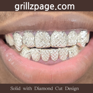Solid with Diamond Cut Design Grillz grillzpage.com